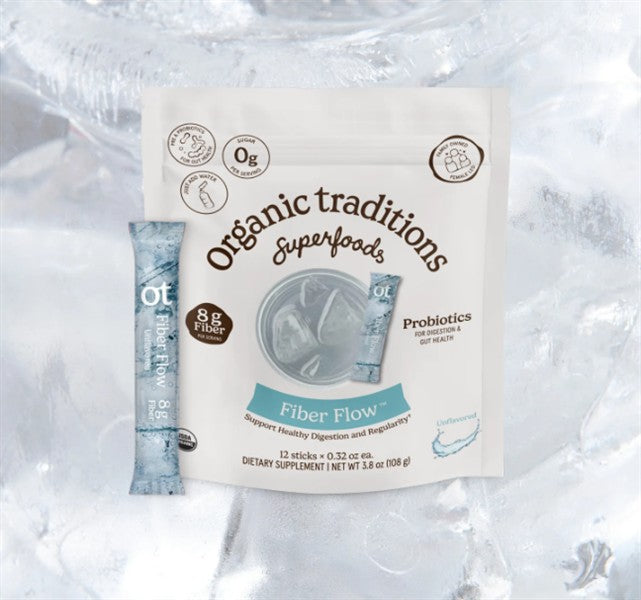 Organic Traditions Fibre Flow Unflavoured, 12Pk