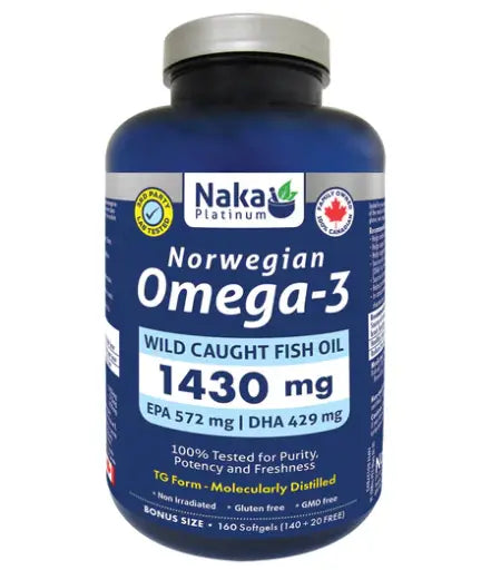 Naka Platinum Norwegian Omega-3, 160Cap