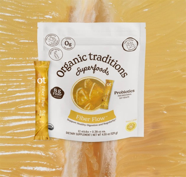 Organic Traditions Fibre Flow Yuzu Lime, 12Pk