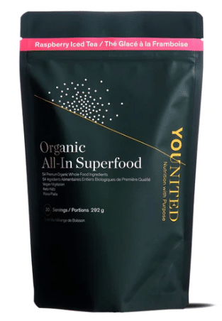 Younited All-In Superfood Raspberry Iced Tea, 292G