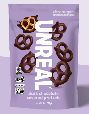 UNREAL Dark Chocolate Covered Pretzels, 100G