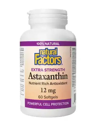 Natural Factors Astaxanthin Extra Strength 12Mg, 60Caps