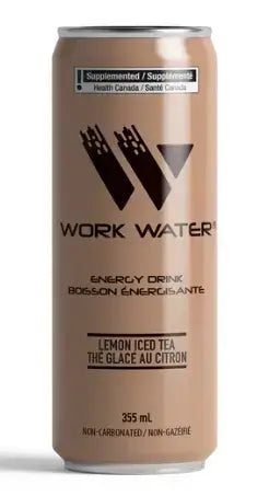 Work Water Energy - Lemon Iced Tea Energy Drink, 355Ml