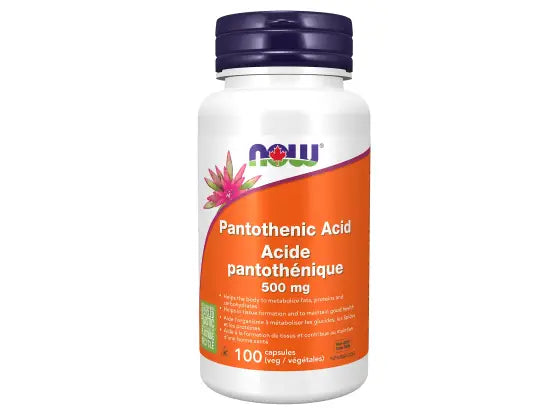 Now Pantothenic Acid 500Mg, 100Caps