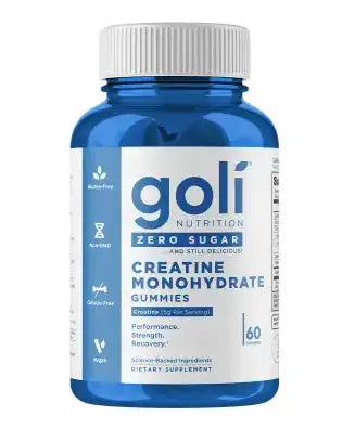 Goli Creatine Monohydrate Gummies Zero Sugar 60 Count