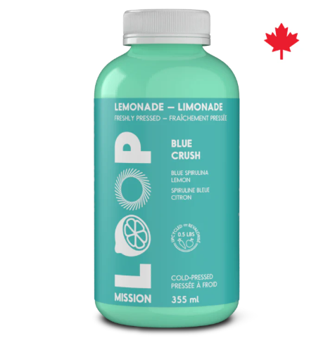 Loop Mission Blue Crush Cold-Pressed Lemonade, 355Ml