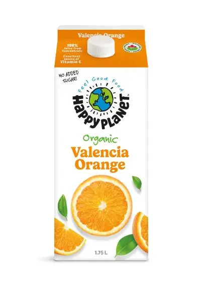 Happy Planet Organic Valencia Orange Juice, 1.75L
