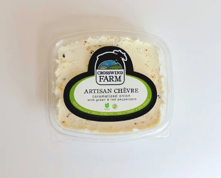 Crosswind Farm- Caramelized Onion With Green & Red Peppercorn Chevre