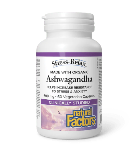 Natural Factors Stress-Relax Ashwagandha 600Mg, 60Vcaps
