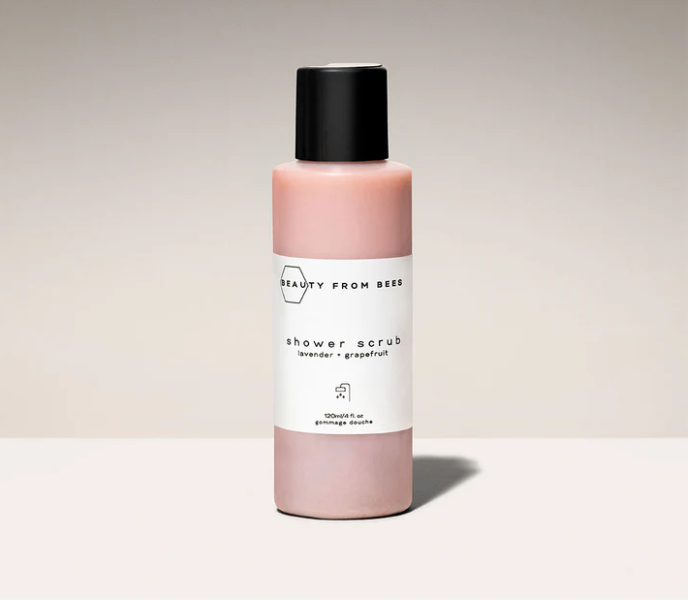 Beauty From Bees Shower Scrub - Lavender + Grapefruit, 4Oz