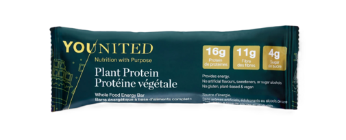Younited Plant Protein Whole Food Energy Bar Salted Caramel, 60G