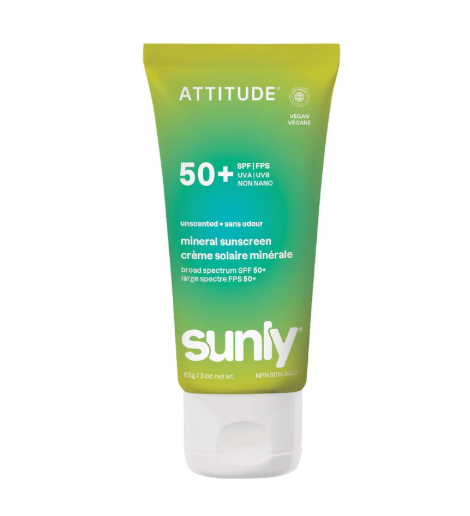 Attitude Living - Sunly Mineral Sunscreen Lotion SPF 50 Unscented, 85G