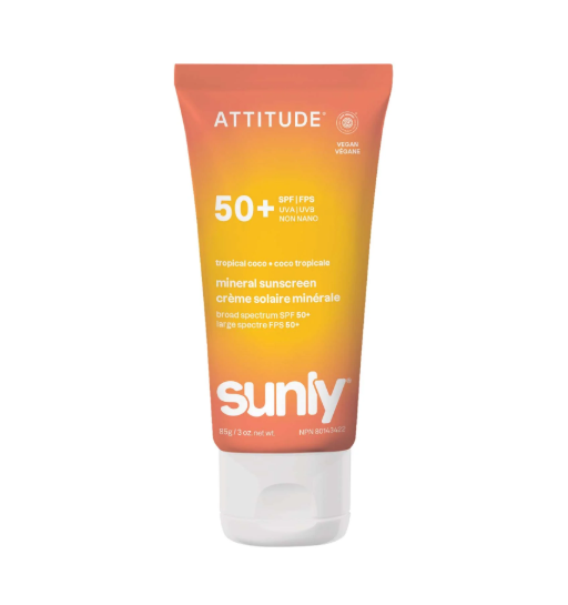 Attitude Living - Mineral Sunscreen Lotion SPF 50 Tropical Coco, 85G