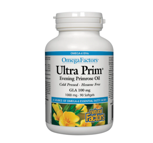 Natural Factors Ultra Prim Evening Primrose Oil 1000Mg, 90Softgels