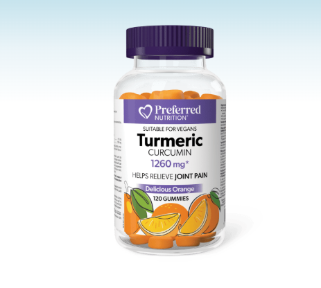 Preferred Nutrition Turmeric Curcumin 1260Mg,120 Gummies