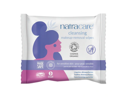 Natracare Organic Cleansing Make-Up-Removal Wipes, 20Ct