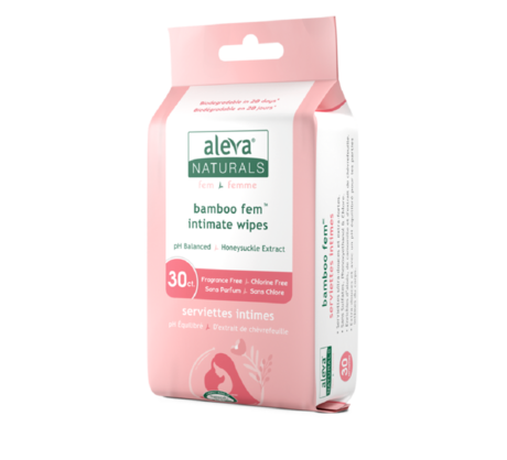 Aleva Naturals Bamboo Fem Wipes - 30