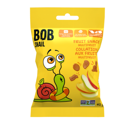 Bob Snail Fruit Snack - Multifruit, 40G