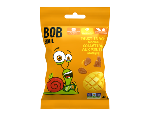 Bob Snail Fruit Snack - Mango, 40G