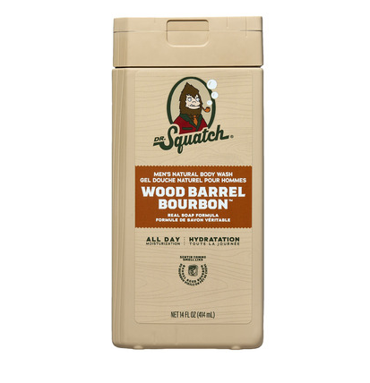 Dr Squatch Wood Barrel Bourbon Body Wash, 414Ml
