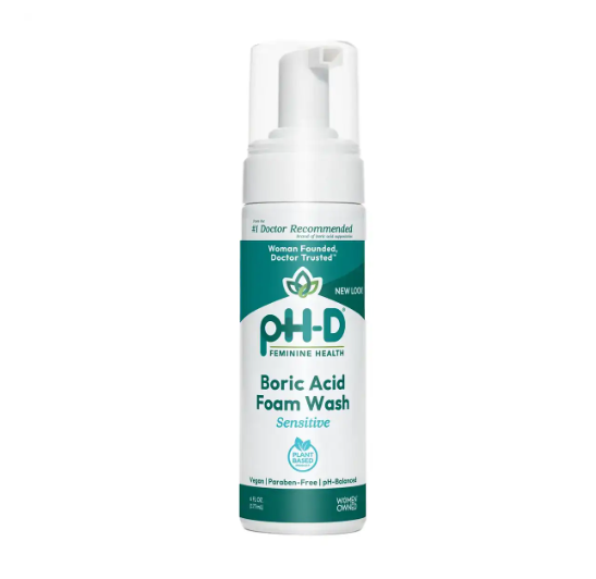PH-D Feminine Health Boric Acid Sensitive Foam Wash, 177Ml