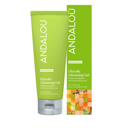 Andalou Naturals Resurfacing Glycolic Cleansing Gel, 118Ml