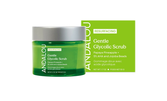 Andalou Naturals Resurfacing Gentle Glycolic Scrub, 50G