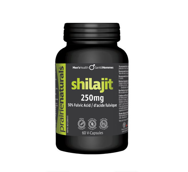 Prairie Naturals Shilajit 250Mg 50% Fulvic Acid, 60Caps