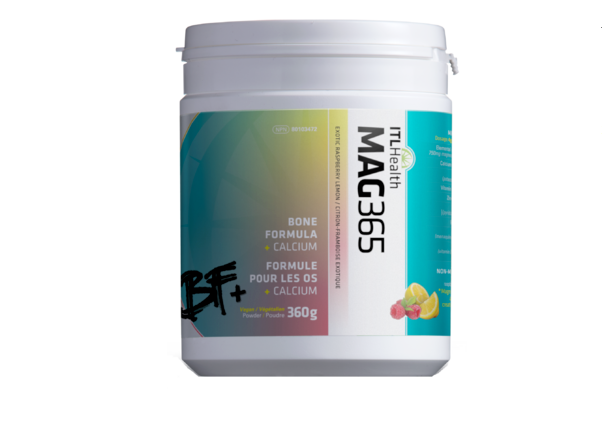 ITL Health MAG365 Bone Formula + Calcium Raspberry Lemon, 360G