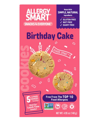 Allergy Smart Birthday Cake Mini Cookies, 10Pk
