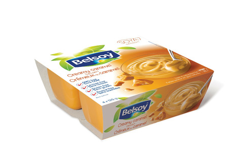Belsoy Creamy Caramel Soy Pudding, 4 X 125G
