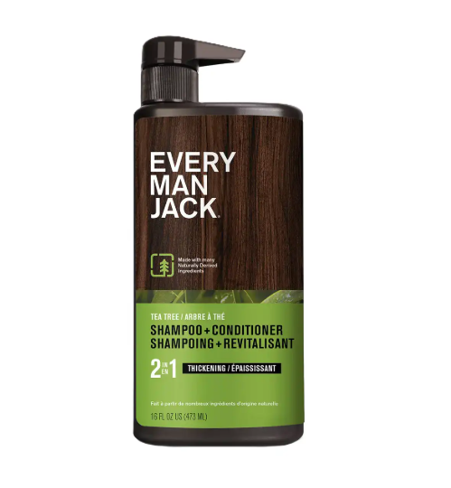 Every Man Jack 2 In 1 Thickening Shampoo+Conditioner - Tea Tree, 400Ml