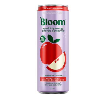 Bloom Sparkling Energy Drink Crisp Apple, 355Ml