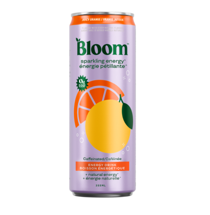 Bloom Sparkling Energy Drink Juicy Orange, 355Ml