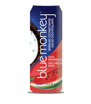 Blue Monkey Sparkling Coconut Water - Watermelon, 330Ml