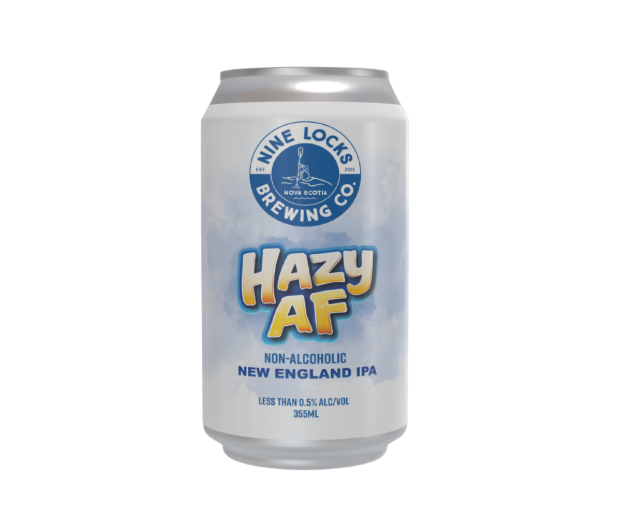 Nine Locks Brewing Co. Hazy AF Non-Alcoholic IPA, 355Ml