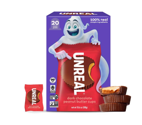 UNREAL Halloween Dark Chocolate Peanut Butter Cups, 20Ct