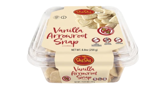 Shasha - Vanilla Arrowroot Snaps,250G