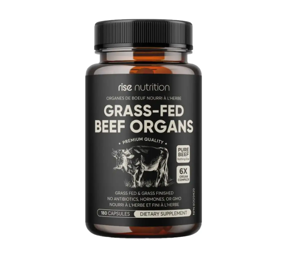 Rise Nutrition Grass-Fed Beef Organs, 180Caps