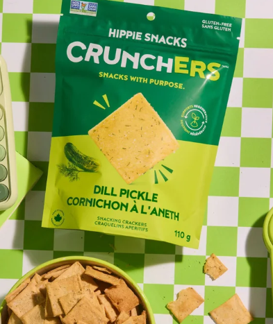 Hippie Snacks Crunchers - Dill Pickle, 110G