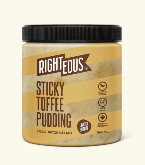 Righteous Sticky Toffee Pudding Gelato, 473Ml