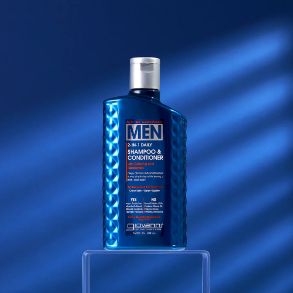 Giovanni Men's 2-In-1 Shampoo & Conditioner With Ginseng & Eucalyptus, 499Ml