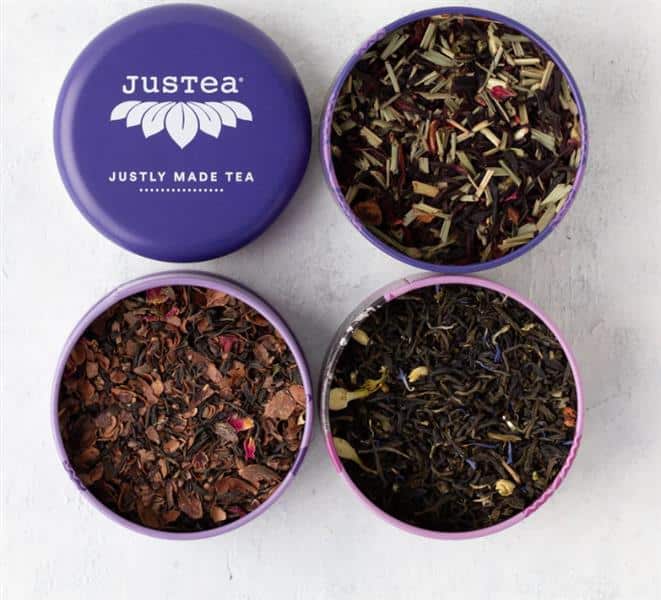 JUSTEA - Loose Leaf Purple Tea Trio Tin