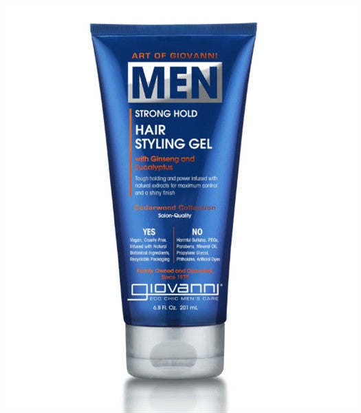 Giovanni Men's Hair Styling Gel With Ginseng & Eucalyptus, 201Ml