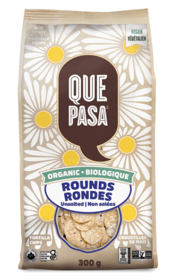 Que Pasa Unsalted Round Tortilla Chips, 300G