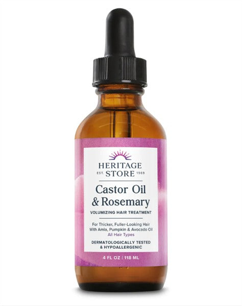 Heritage Store Castor Oil & Rosemary Volumizing Hair Treatment, 118Ml