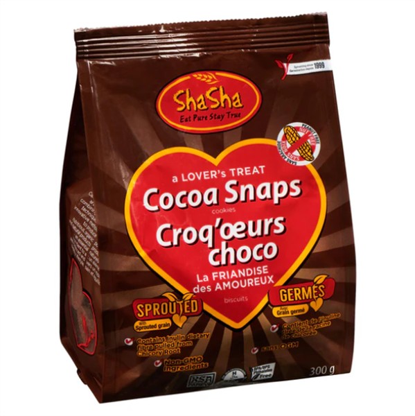 Shasha - Cocoa Snaps, 300G Bag