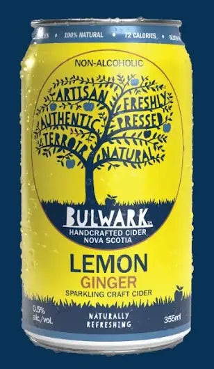 Bulwark Lemon Ginger Non-Alcoholic Cider, 355Ml