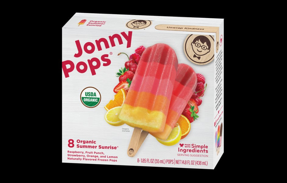 Jonny Pops Organic Summer Sunrise Water Pops, 5Pk
