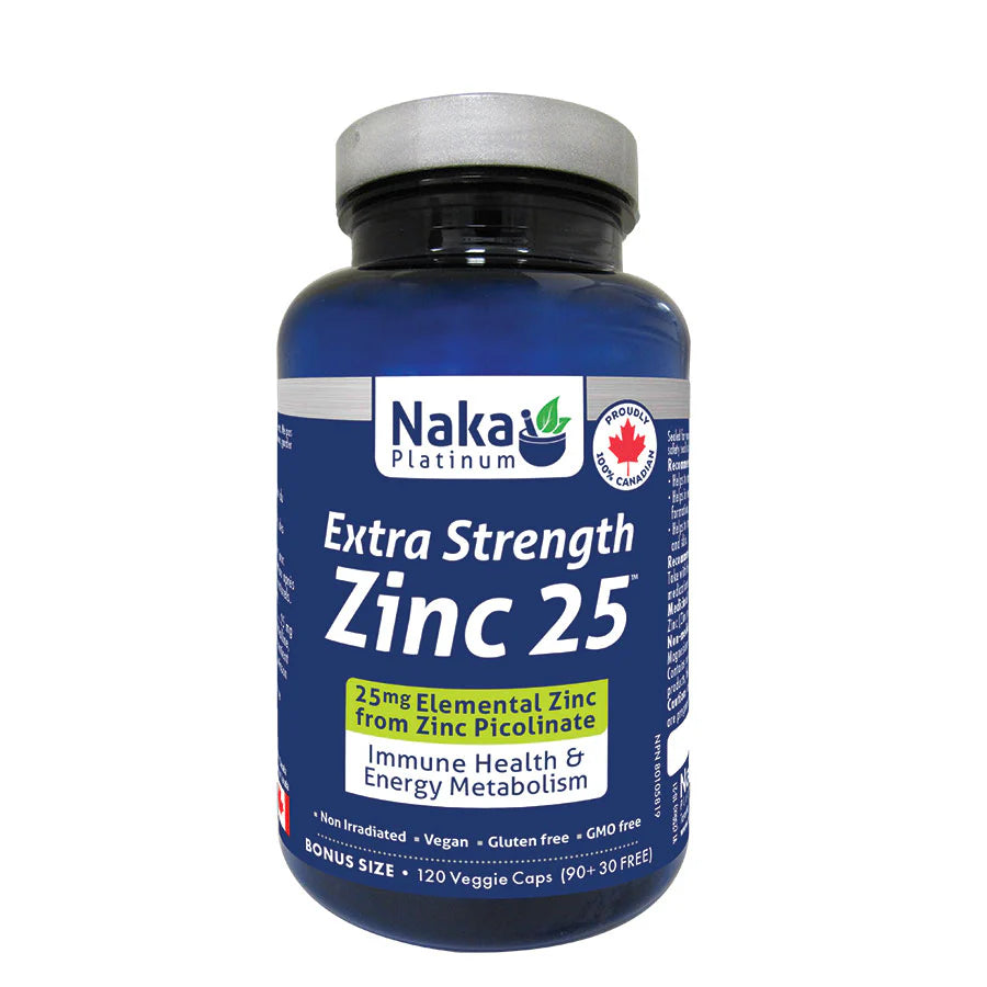 Naka - Extra Strength Zinc 25, 120vcaps